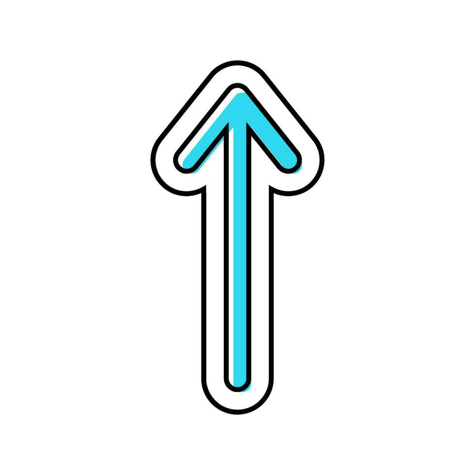 up arrow sending data color icon vector illustration