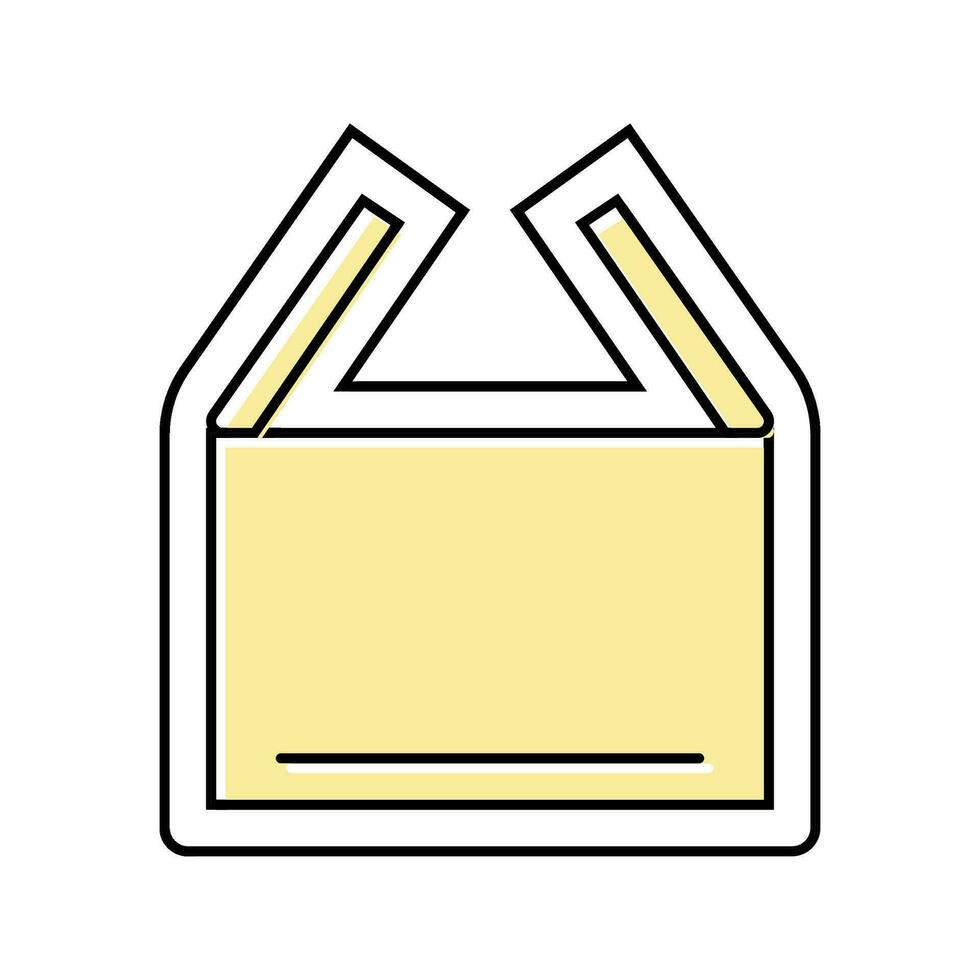 open box unpacking loading contents color icon vector illustration