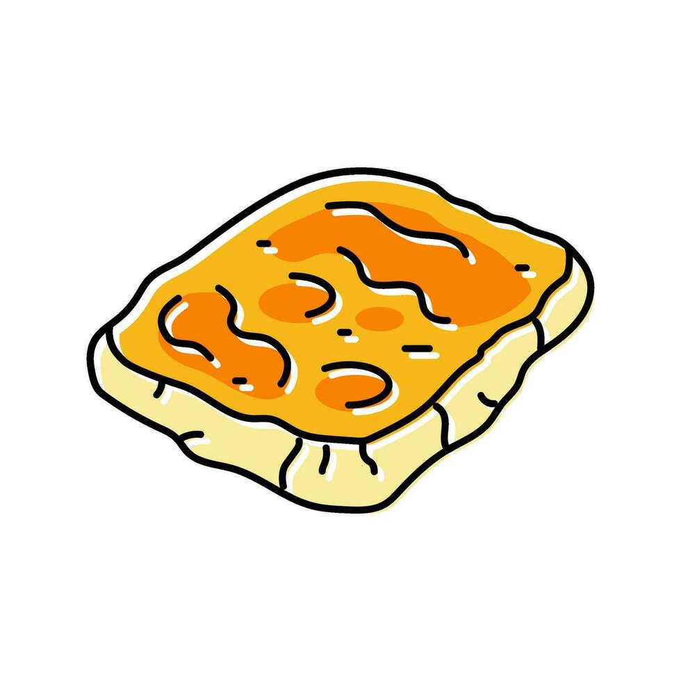 saganaki greek cuisine color icon vector illustration