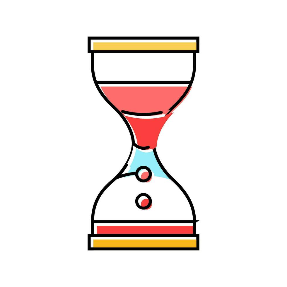 liquid timer fidget toy color icon vector illustration