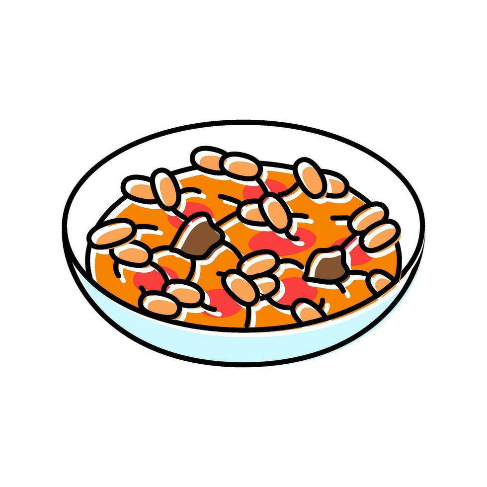 saganaki griego cocina color icono vector ilustración