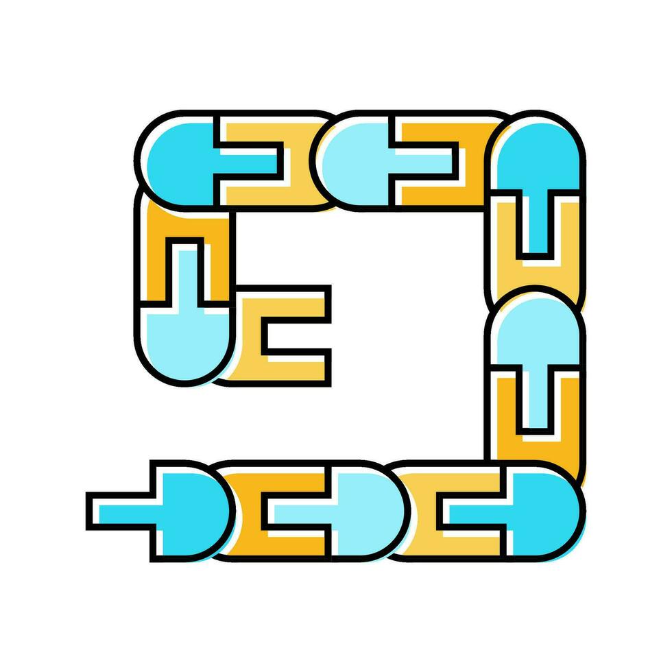 fidget chain toy color icon vector illustration