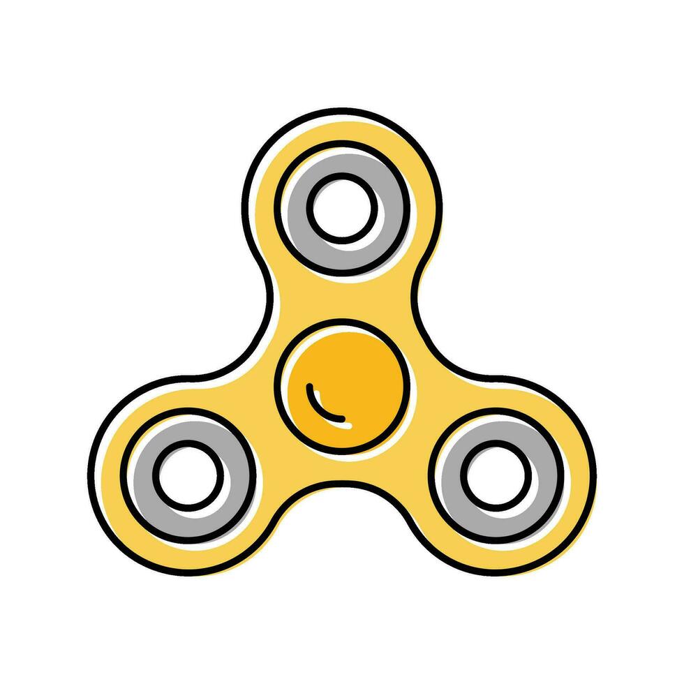 fidget spinner fidget toy color icon vector illustration