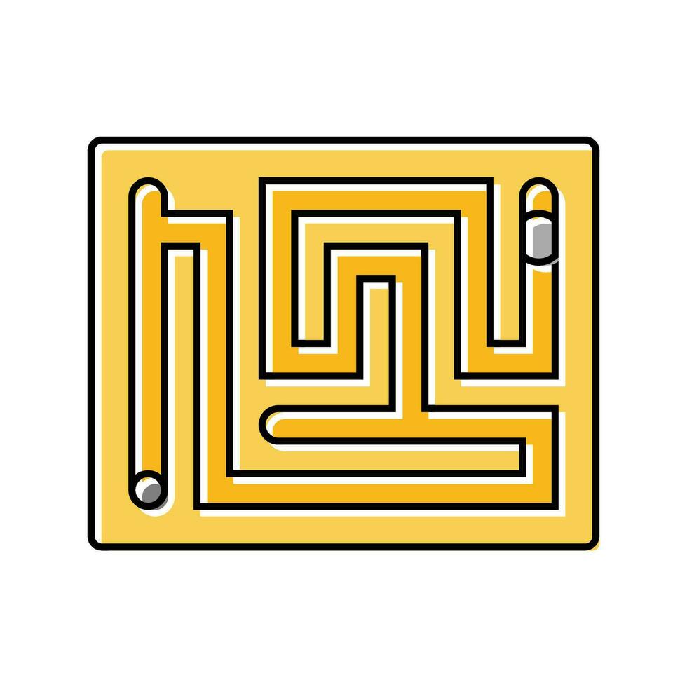marble maze fidget toy color icon vector illustration