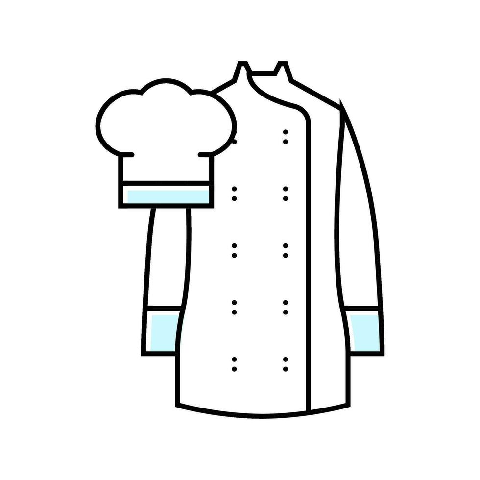 chef uniform restaurant color icon vector illustration