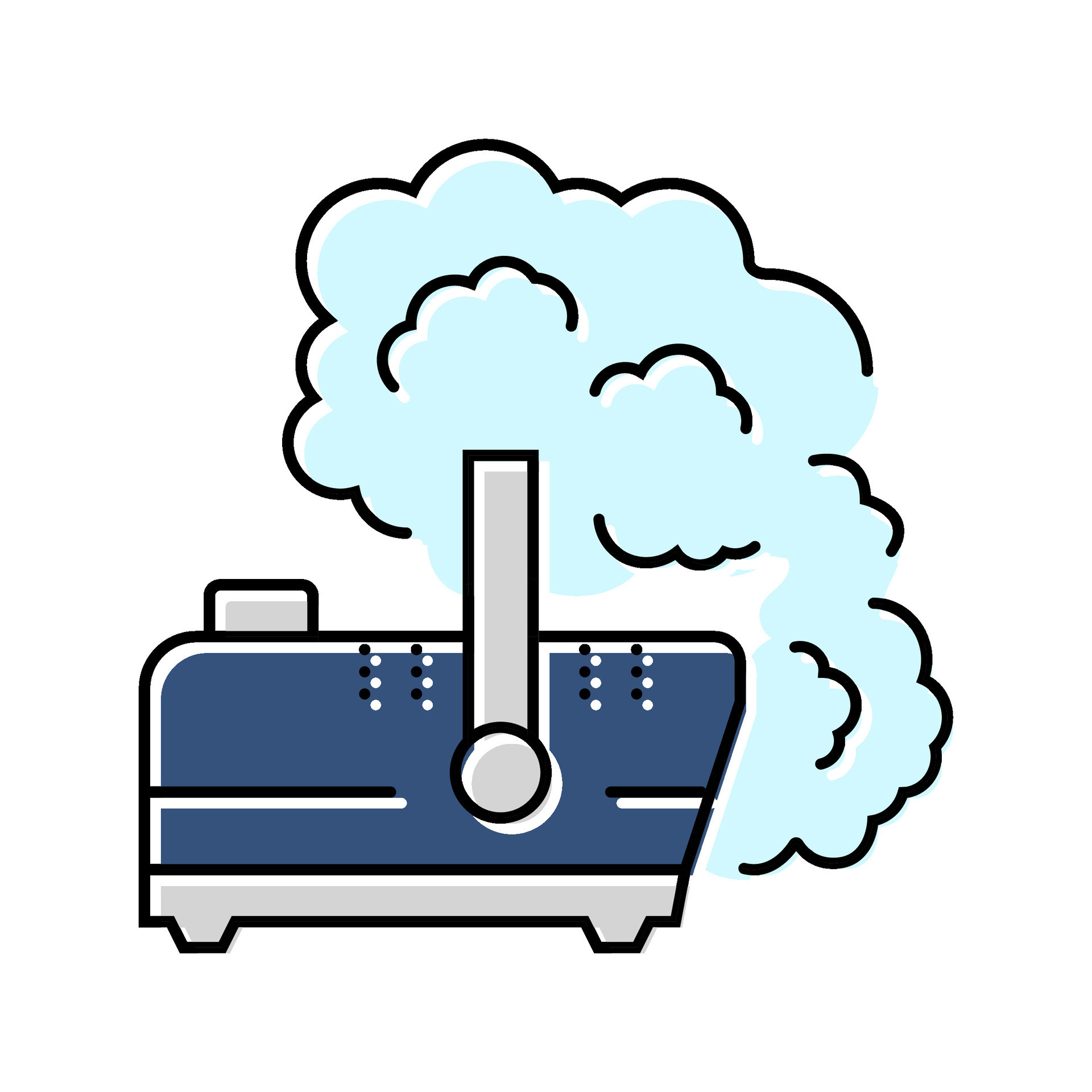 smoke machine disco party color icon vector illustration 35273317