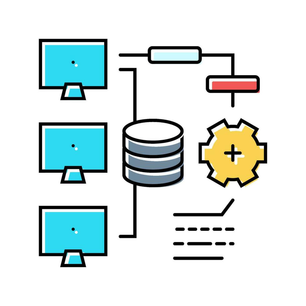 continuous integration software color icon vector illustration