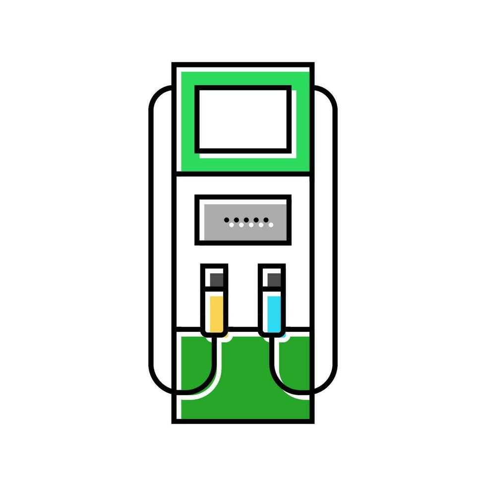 cargando estación eléctrico color icono vector ilustración