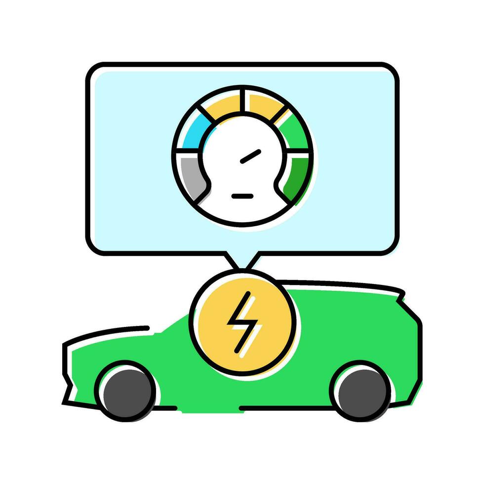 charging speed electric color icon vector illustration