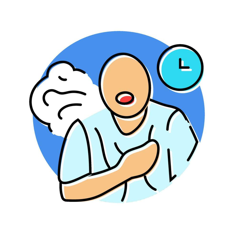 joint stiffness disease symptom color icon vector illustration