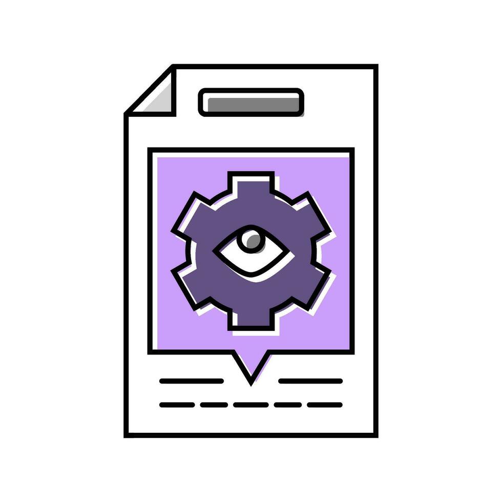 technical review color icon vector illustration