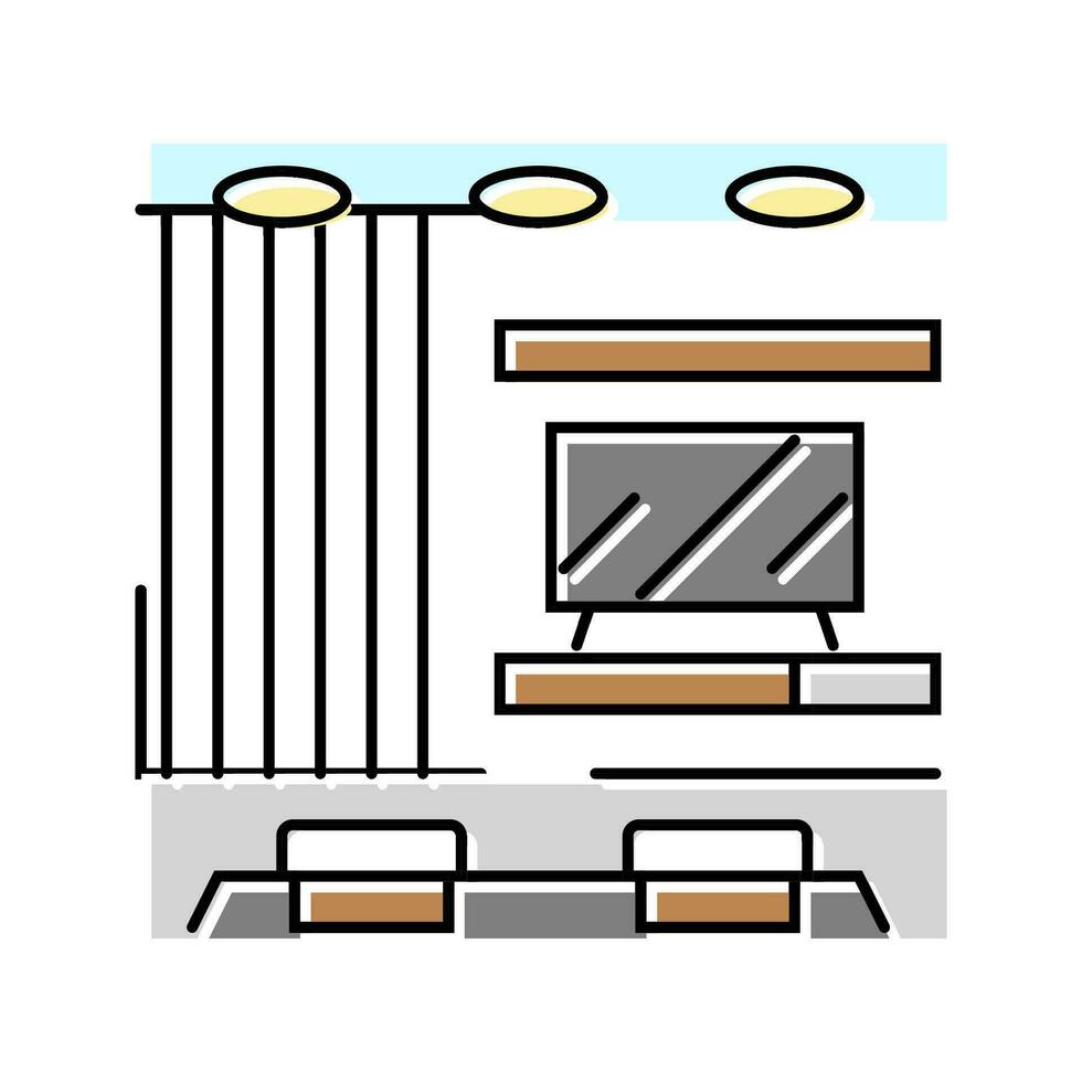modern room design color icon vector illustration