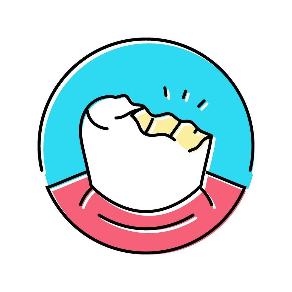 dental unión color icono vector ilustración