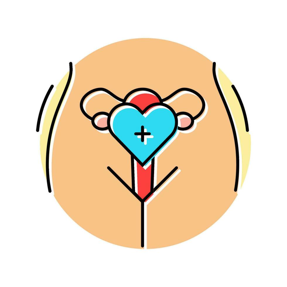 fertility treatment gynecologist color icon vector illustration