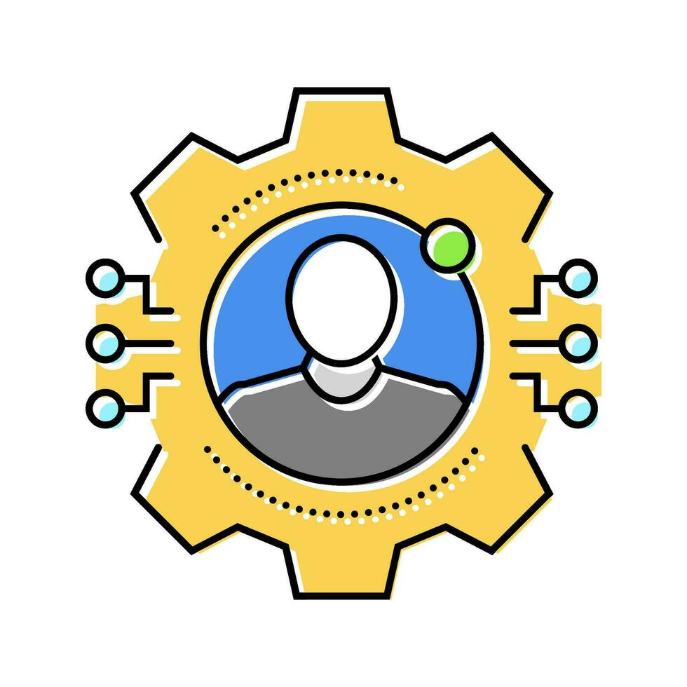 user training analyst color icon vector illustration