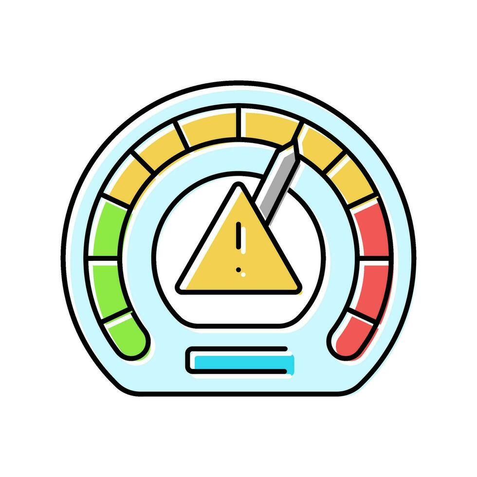 assessment framework risk color icon vector illustration