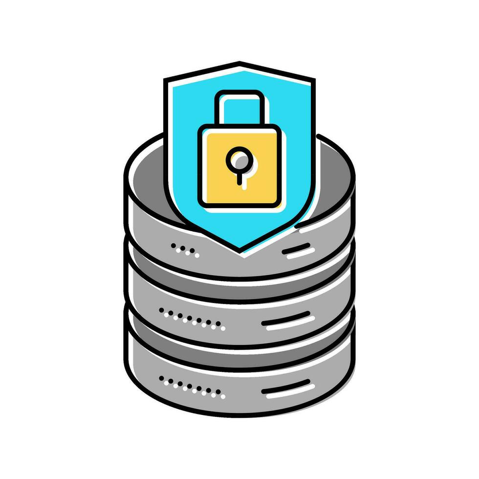 data access control database color icon vector illustration 35273723 ...