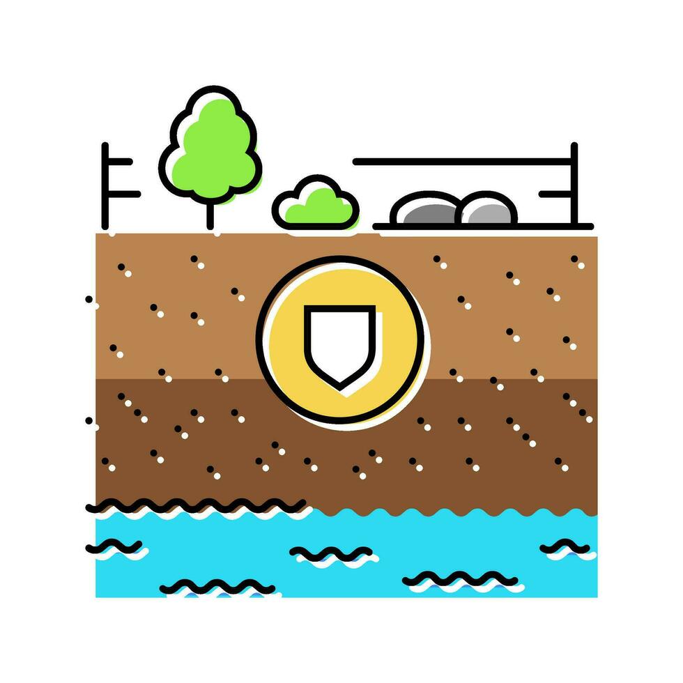 contaminated sites hydrogeologist color icon vector illustration ...