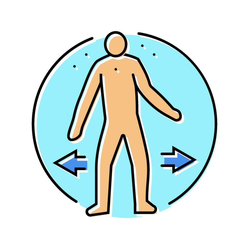 loss coordination disease symptom color icon vector illustration