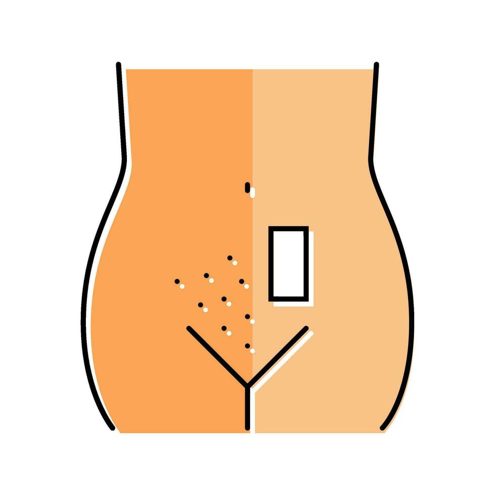 bikini pelo eliminación hembra color icono vector ilustración