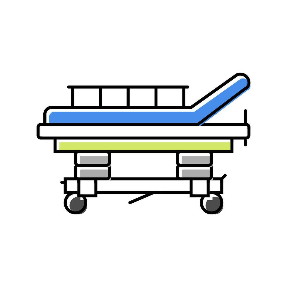 stretcher transport ambulance color icon vector illustration