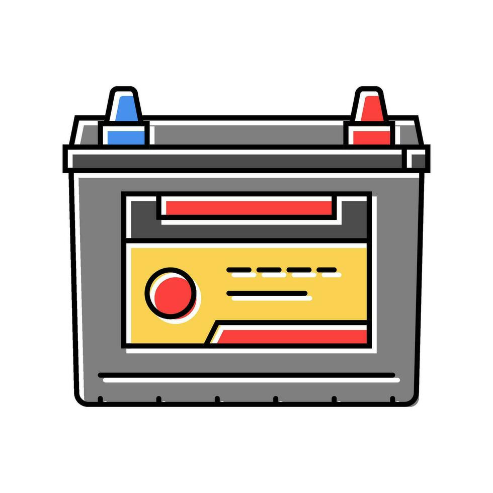 car battery mechanic color icon vector illustration