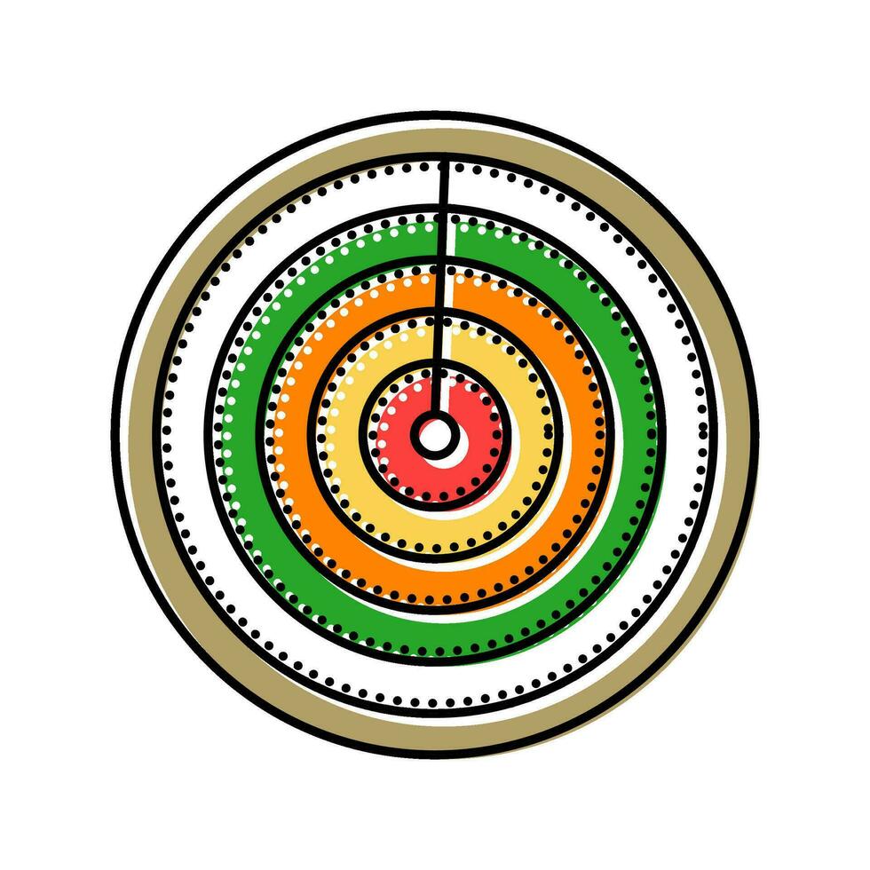 feng shui compass taoism color icon vector illustration