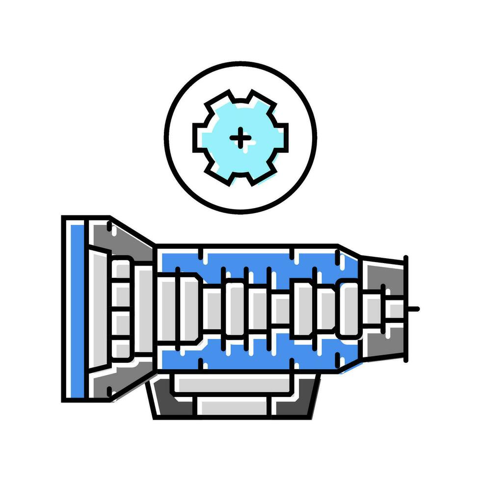 transmission service car mechanic color icon vector illustration