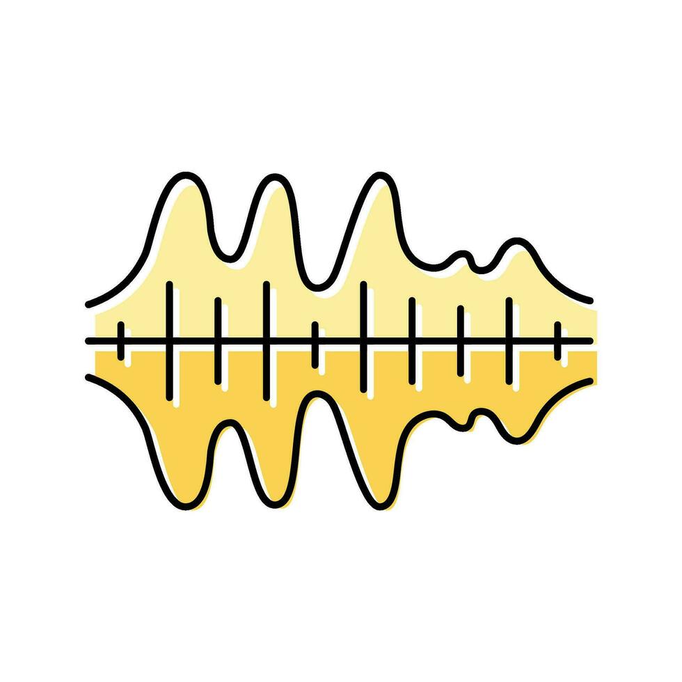 sound waves audiologist doctor color icon vector illustration