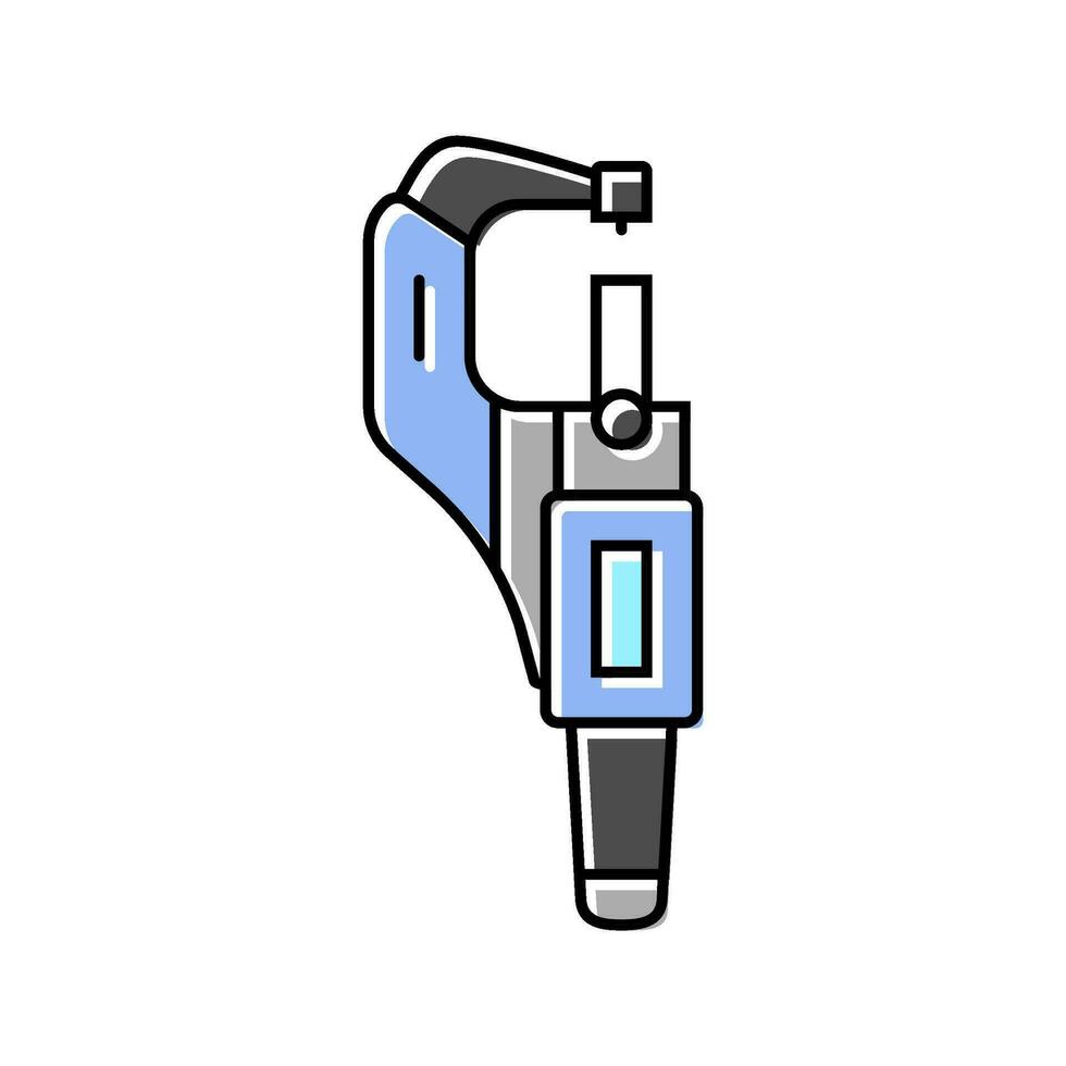 precision measuring manufacturing engineer color icon vector illustration