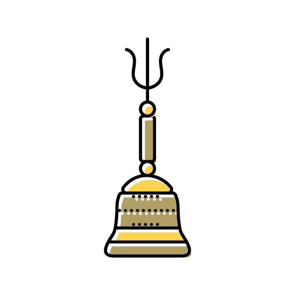 daoist bell taoism color icon vector illustration