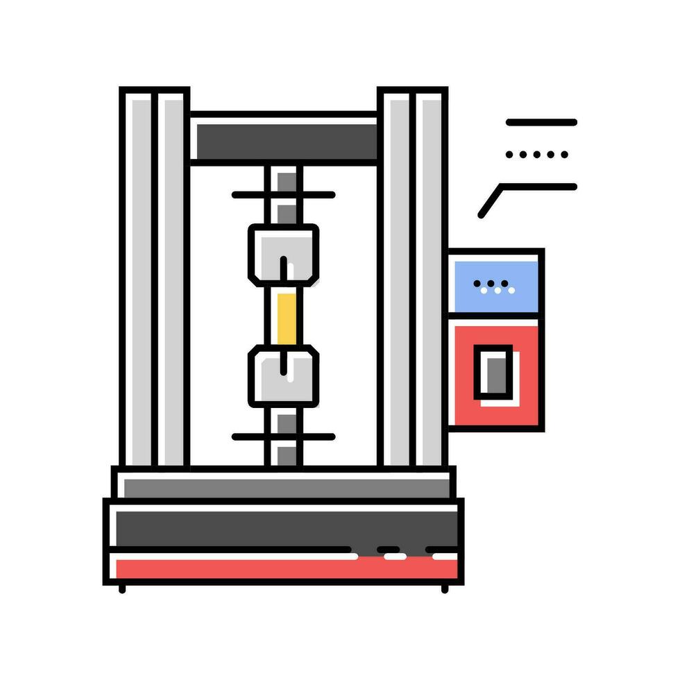 materials testing mechanical engineer color icon vector illustration