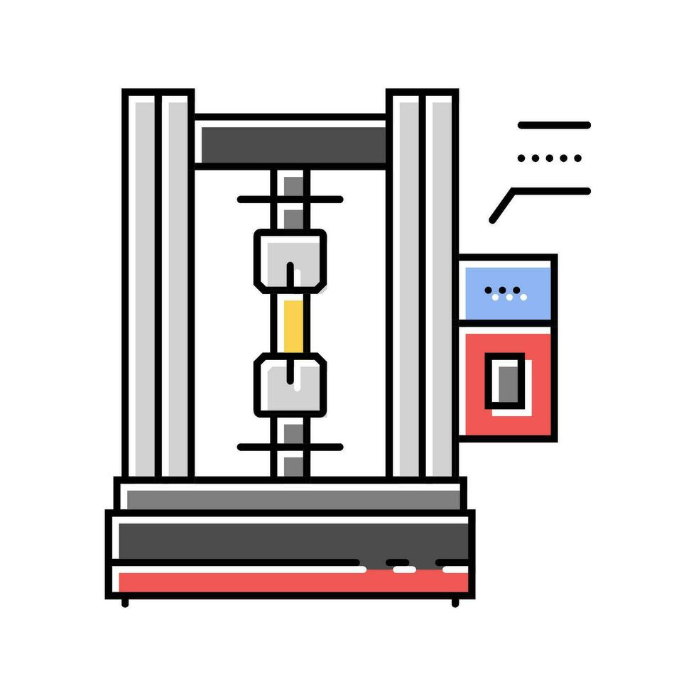 materiales pruebas mecánico ingeniero color icono vector ilustración