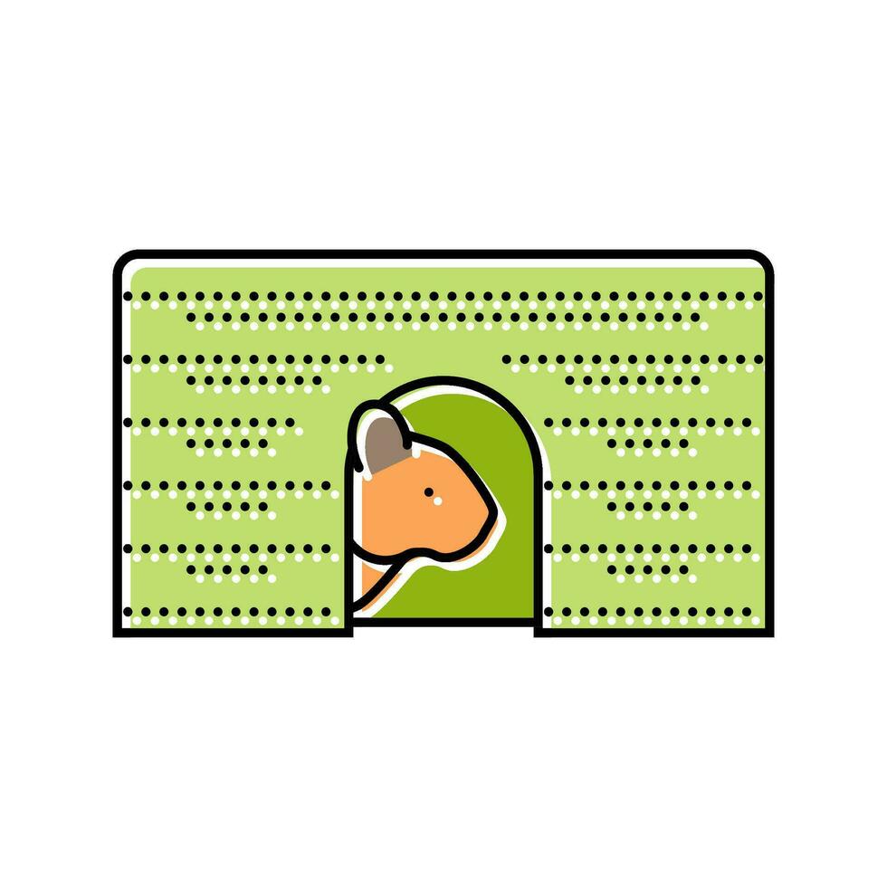 hamster house pet color icon vector illustration