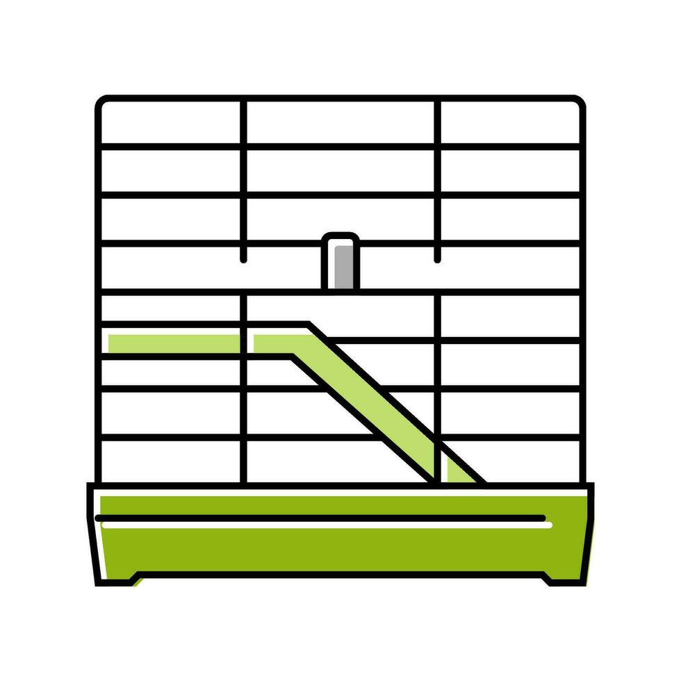 hamster cage pet color icon vector illustration