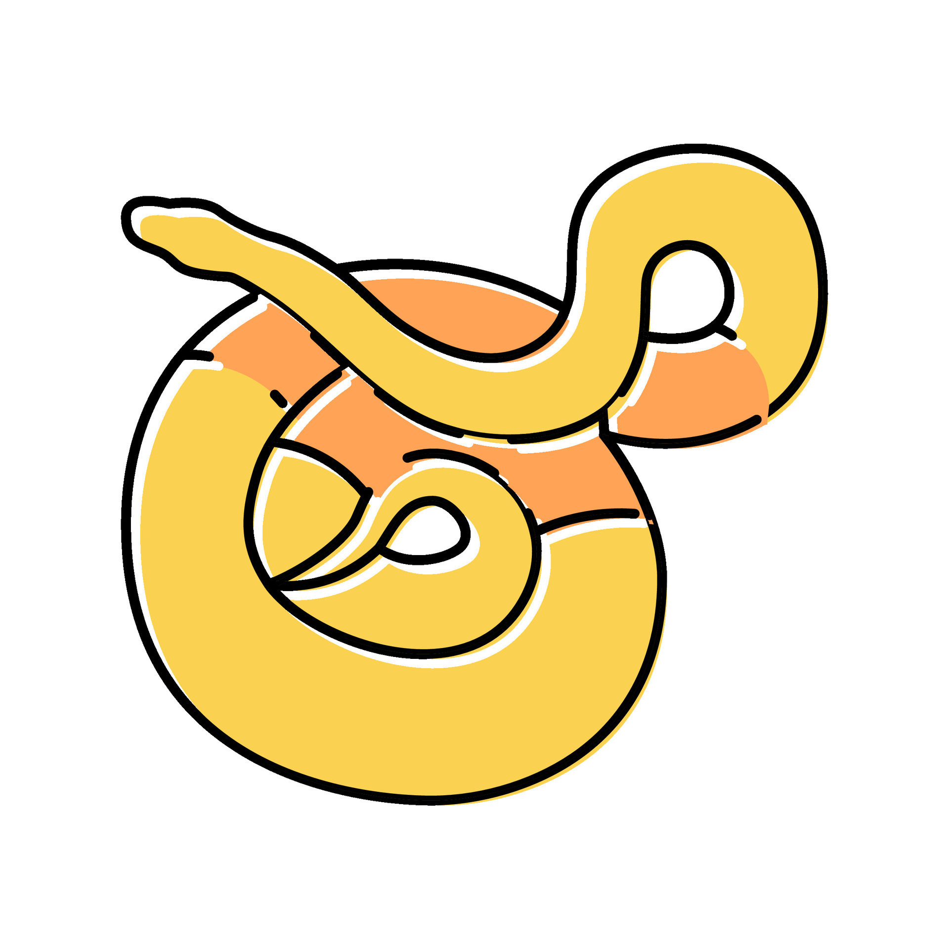 python animal snake color icon vector illustration 35273953 Vector Art ...