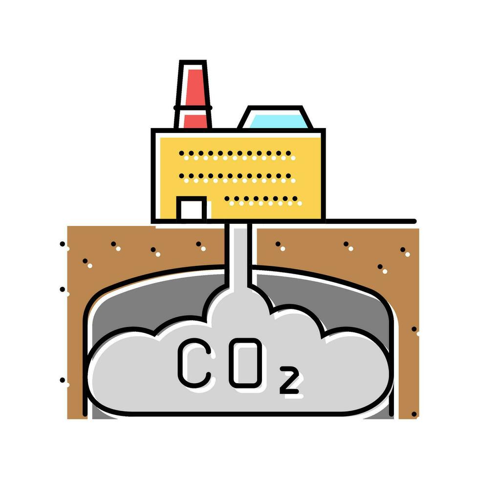 carbon capture environmental color icon vector illustration