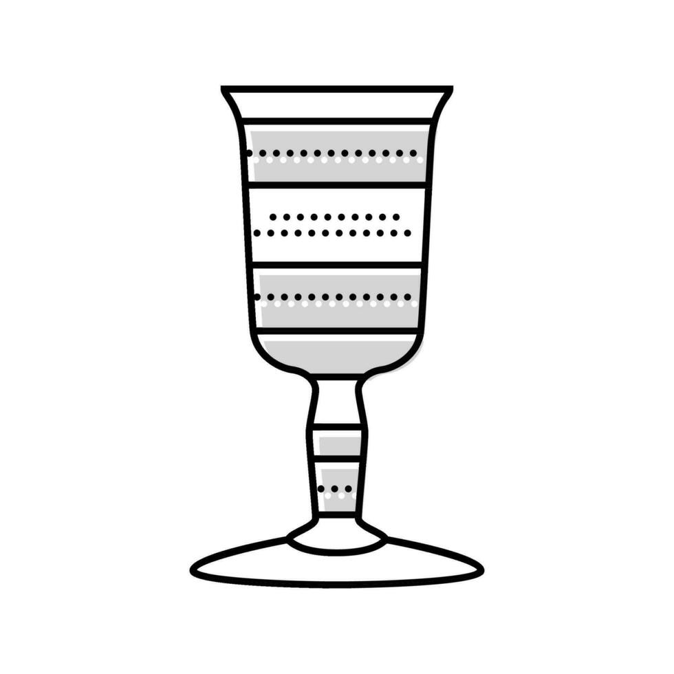 kiddush cup jewish color icon vector illustration