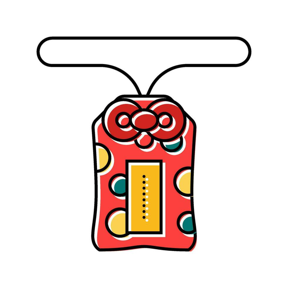 omamori amulet shintoism color icon vector illustration