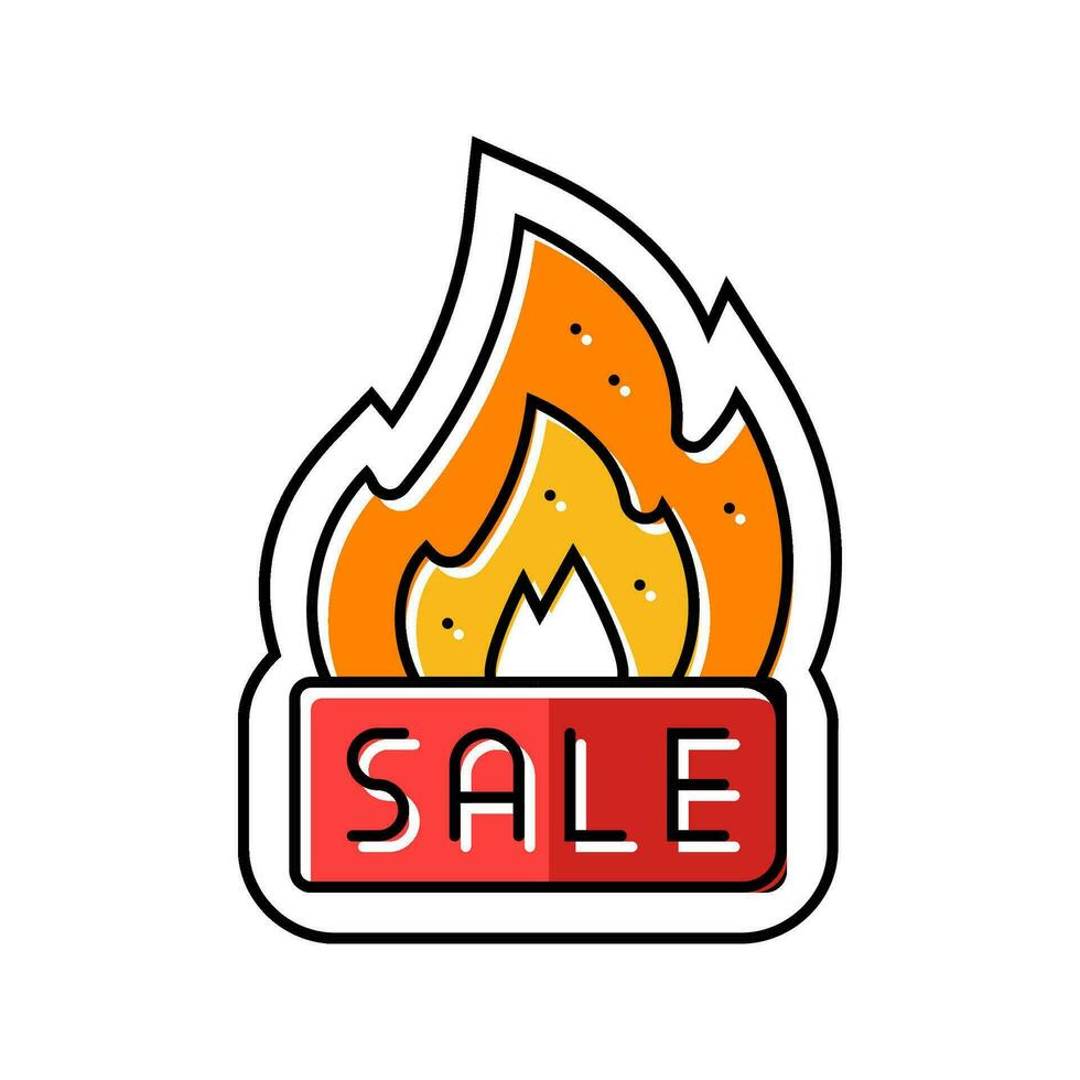 hot sale badge color icon vector illustration