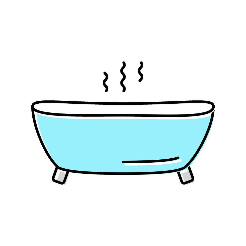 caliente bañera color icono vector ilustración