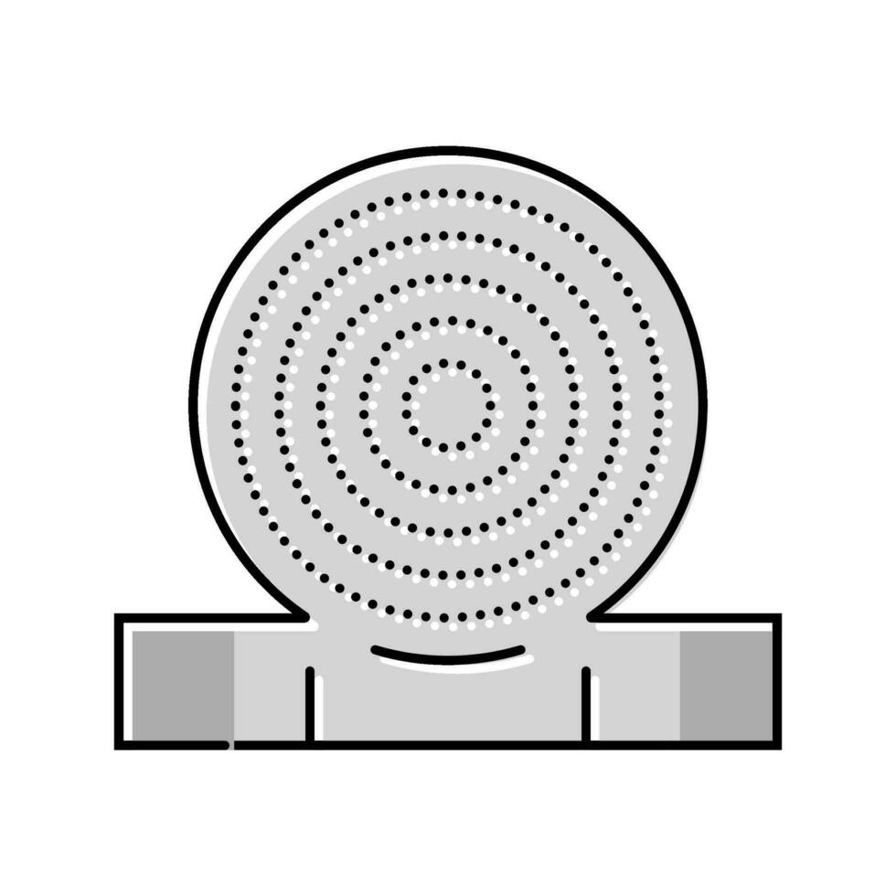 thimble ring embroidery hobby color icon vector illustration