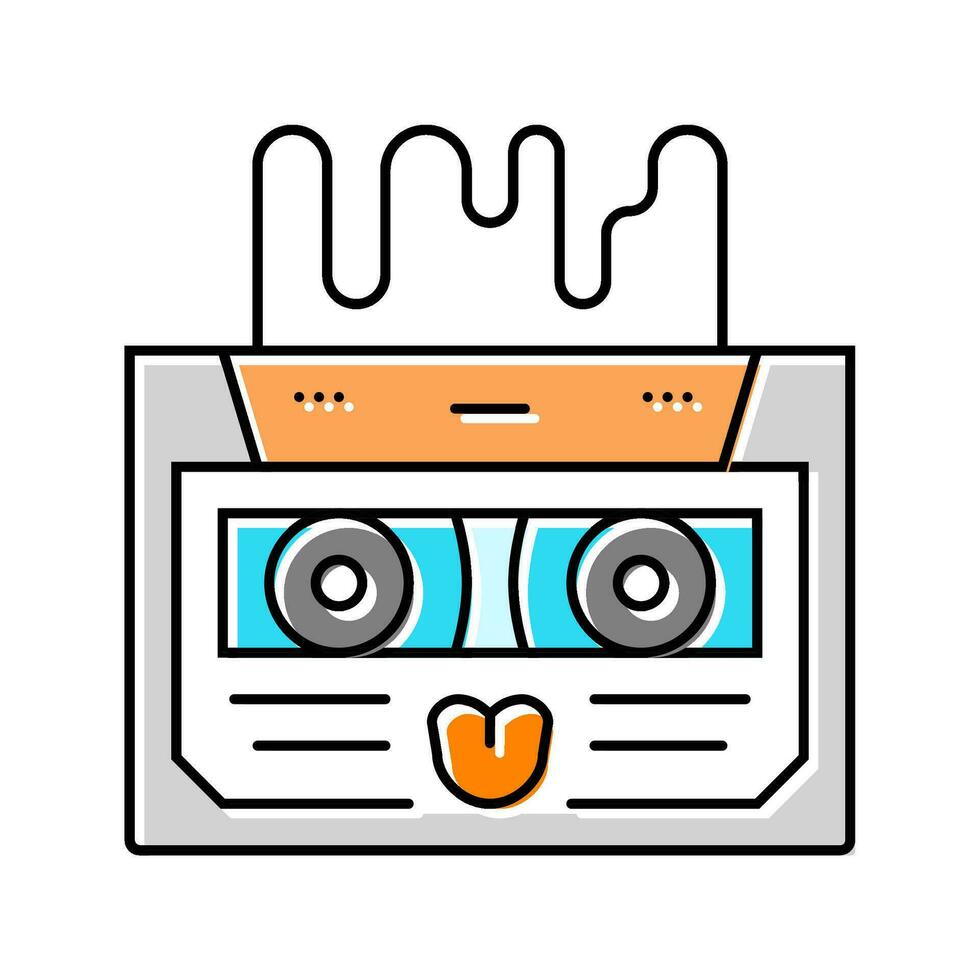 jukebox retro music color icon vector illustration