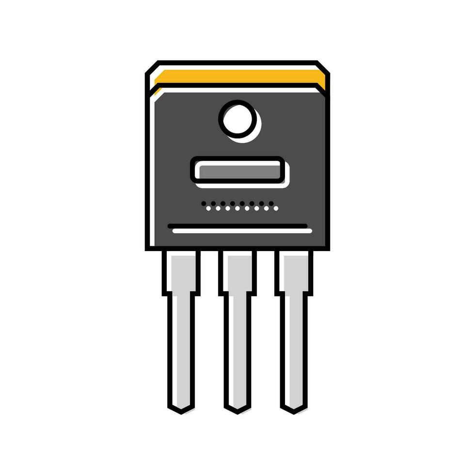 transistor eléctrico ingeniero color icono vector ilustración