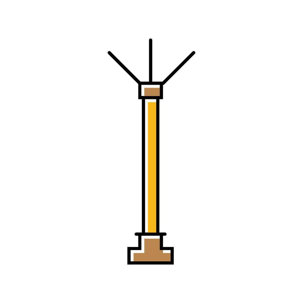 lightning rod electrical engineer color icon vector illustration