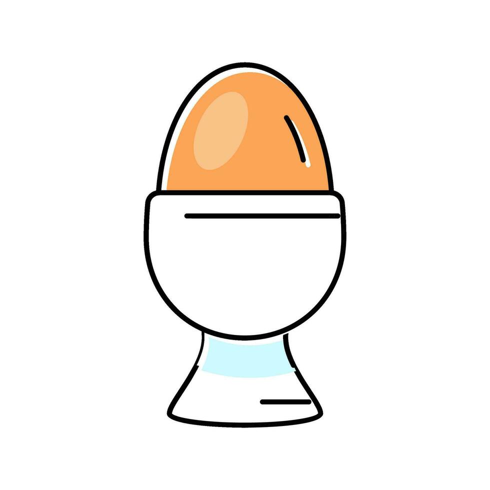 egg cup color icon vector illustration