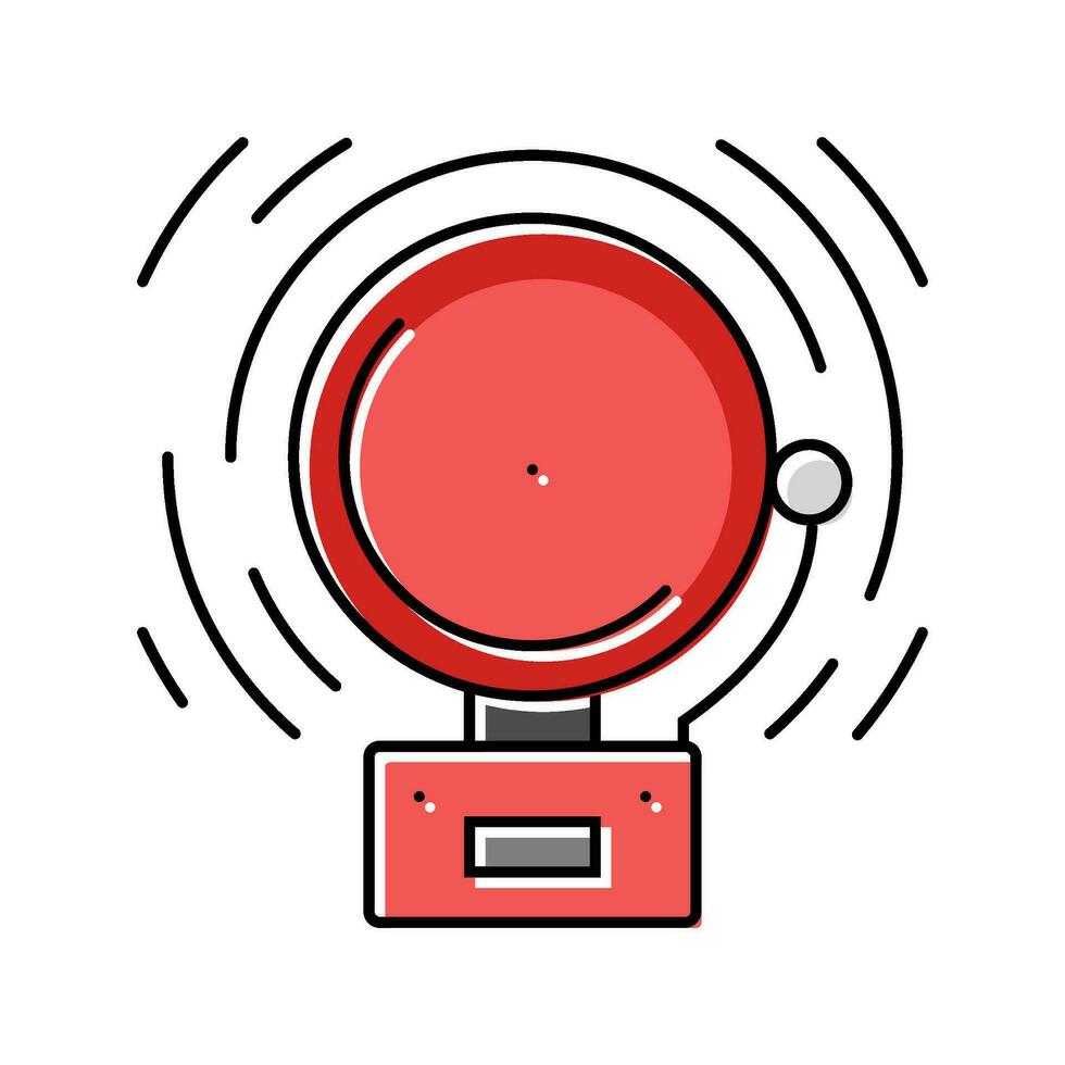 alarma campana alerta color icono vector ilustración