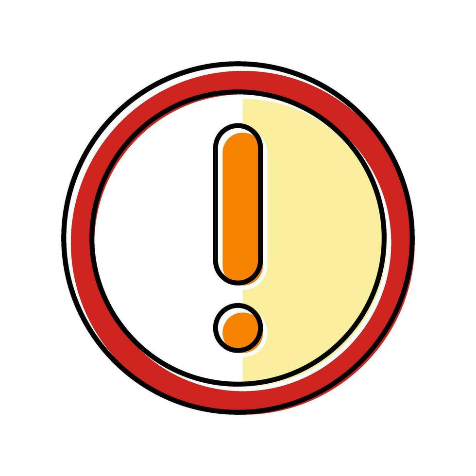 attention icon alert color icon vector illustration