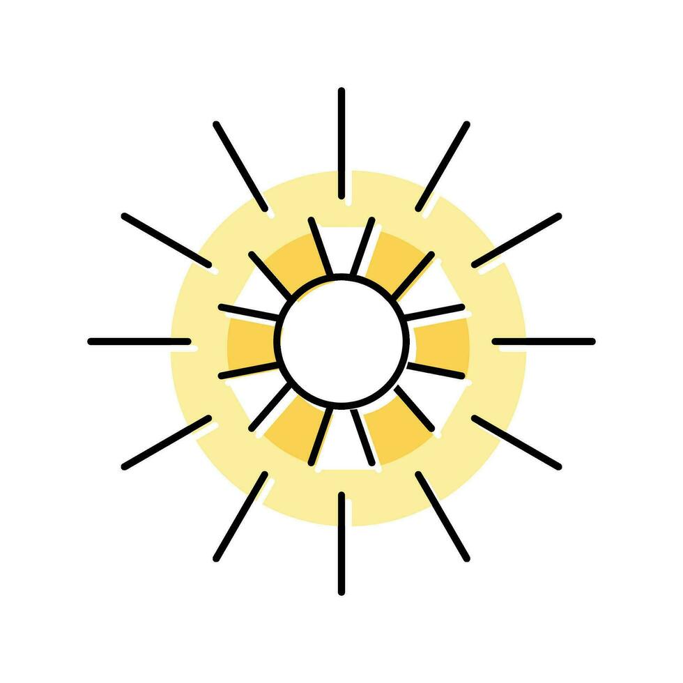 sunlight sun summer color icon vector illustration