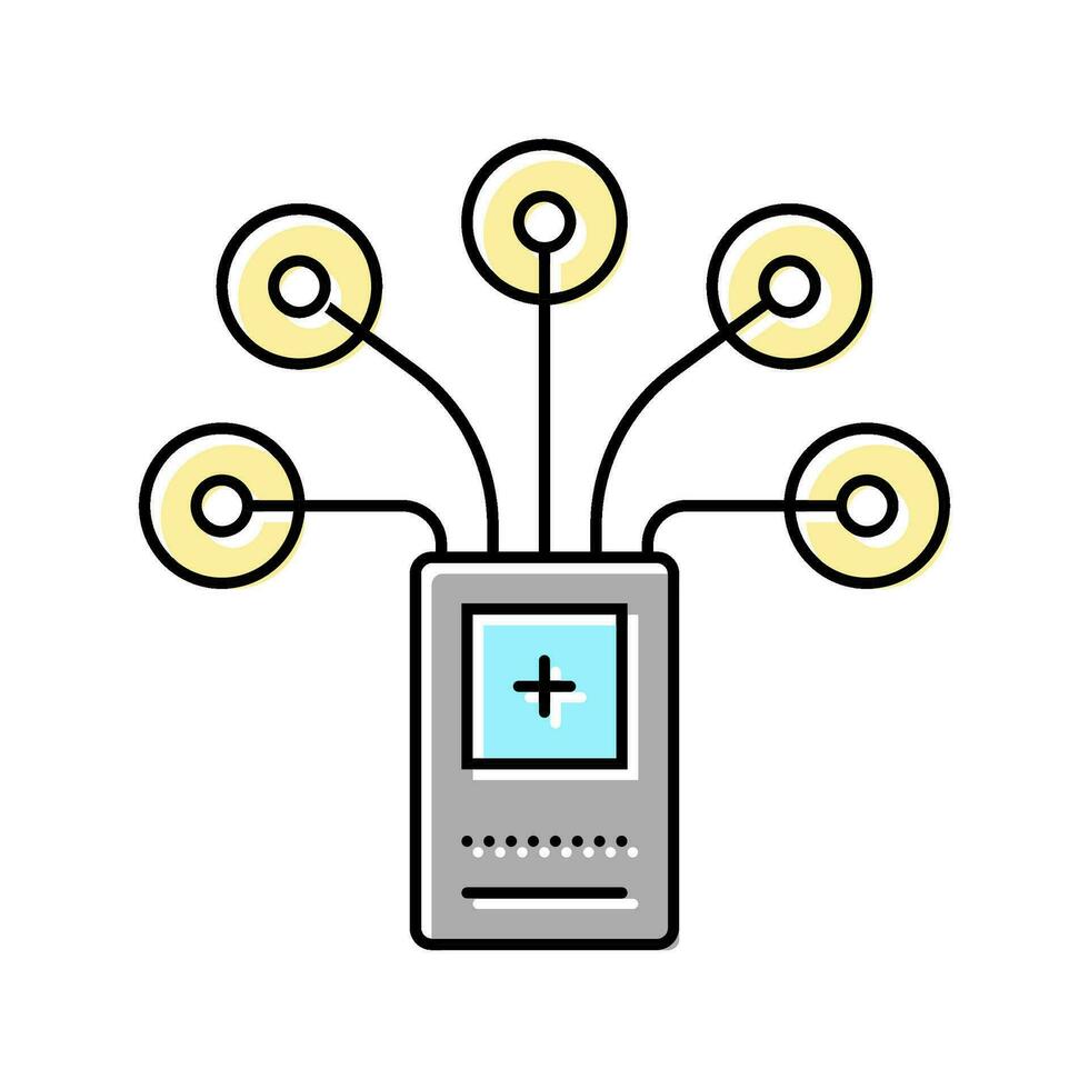 biomedical sensor color icon vector illustration